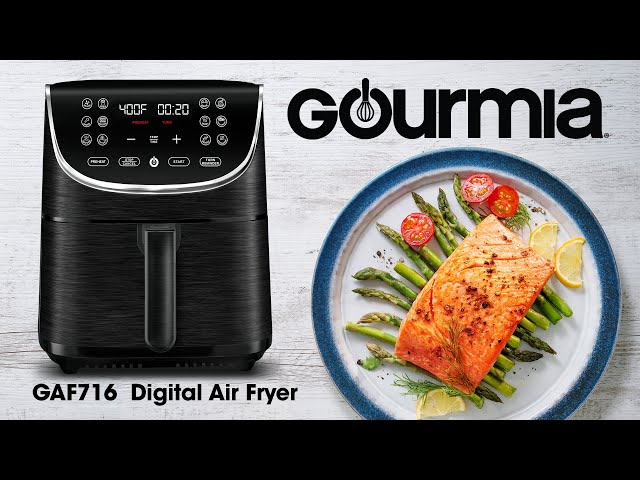 Gourmia Air Fryer Oven Digital Display 7 Quart Large AirFryer Cooker 12  Touch Cooking Presets, XL Air Fryer Basket 1700w Power Multifunction GAF716