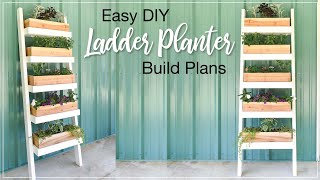 Vertical Ladder Planter DIY