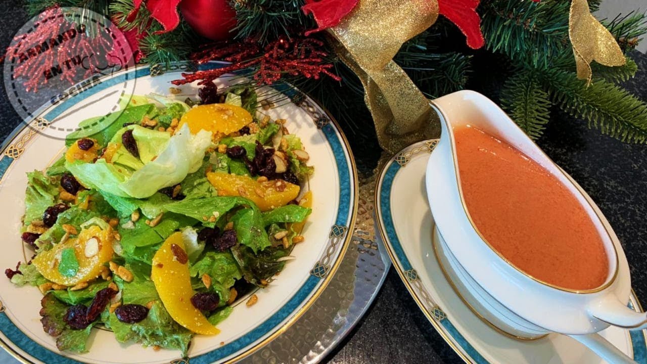 Ensalada De Durazno y Vinagreta de fresa