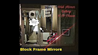 Kirklands Metallic Silver Blocks Framed Wall Mirror 32x66 inch Large Body Leaner Floor Home Decor