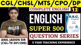 Class - 13 II ENGLISH 500 QUESTION SERIES II BY ANIL JADON  SIR  #openstudy