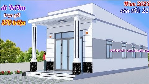 🏠🔐Nhà cấp 4 giá rẻ 4x14m trọn gói 370tr hai phòng ngủ|