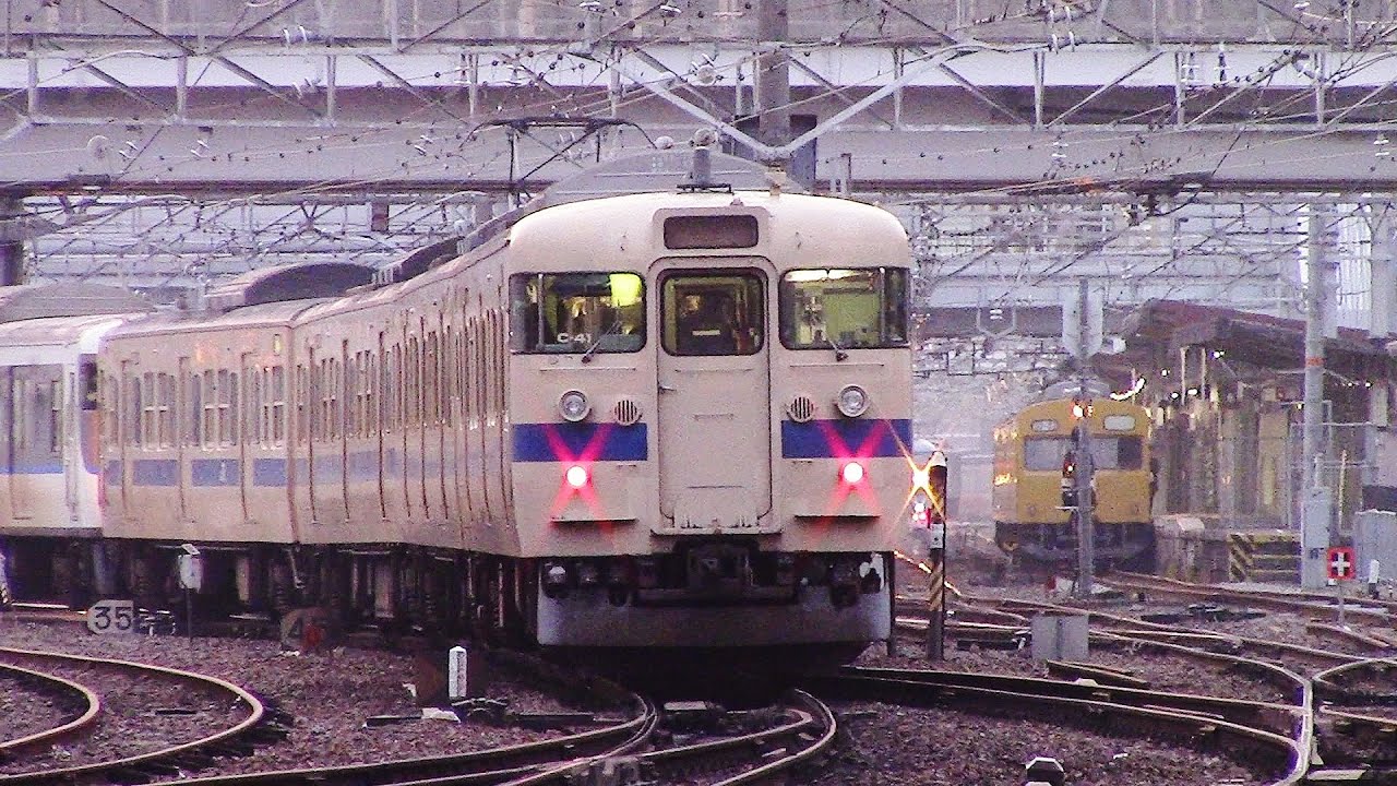 朝ラッシュ時の広島を走る電車たち(115系瀬戸内色,103系の映像あり)