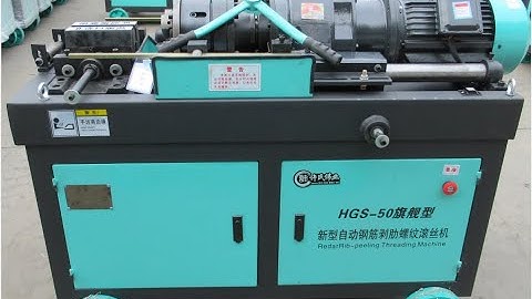 150mm Semi-Automatic rebar threading machine process video