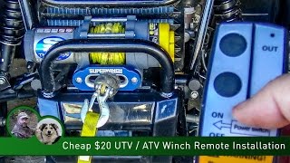 Cheap $20 UTV / ATV Winch Remote Installation