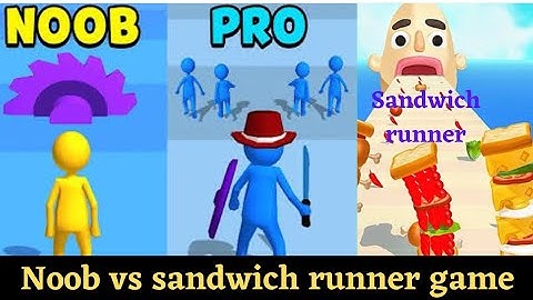 Noob vs pro vs hacker sandwich runner|| sandwich runner game Sandwich runner gameplay#orhangamer