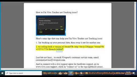 Fix Vive Tracker not Tracking issue