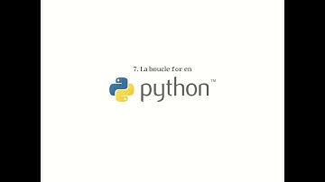 La boucle for en python