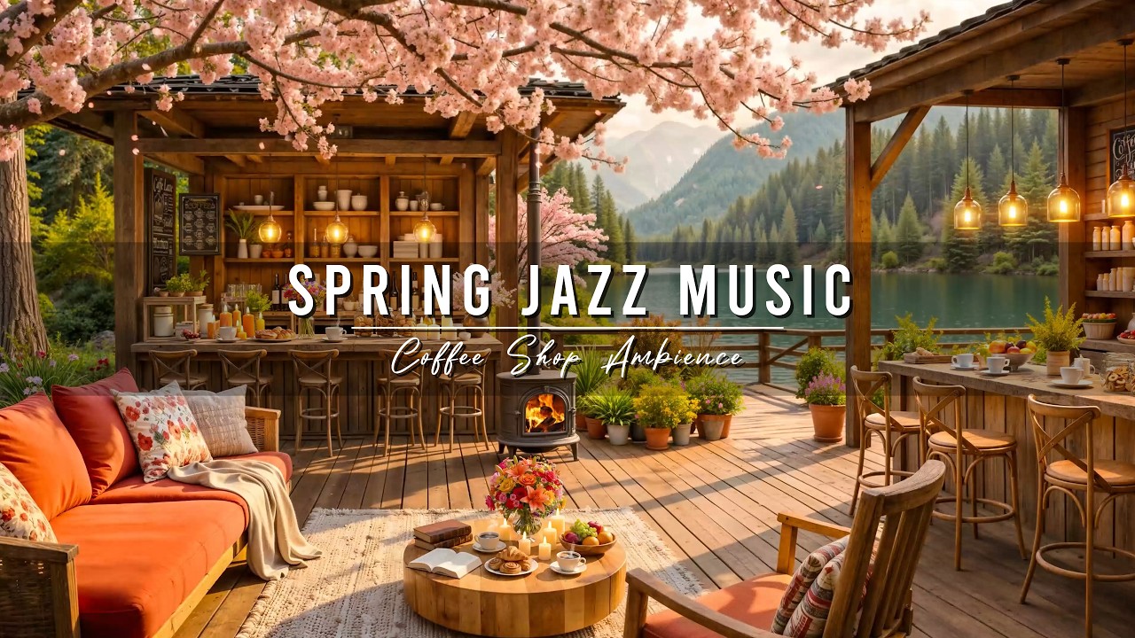 Smooth Jazz Instrumental Music for Good Mood 🌸 Spring Coffee Shop Ambience & Jazz Relaxing Music