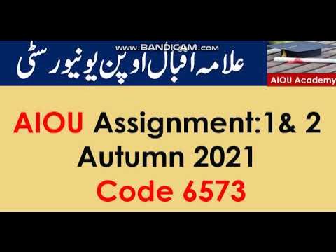 aiou solved assignment 6573