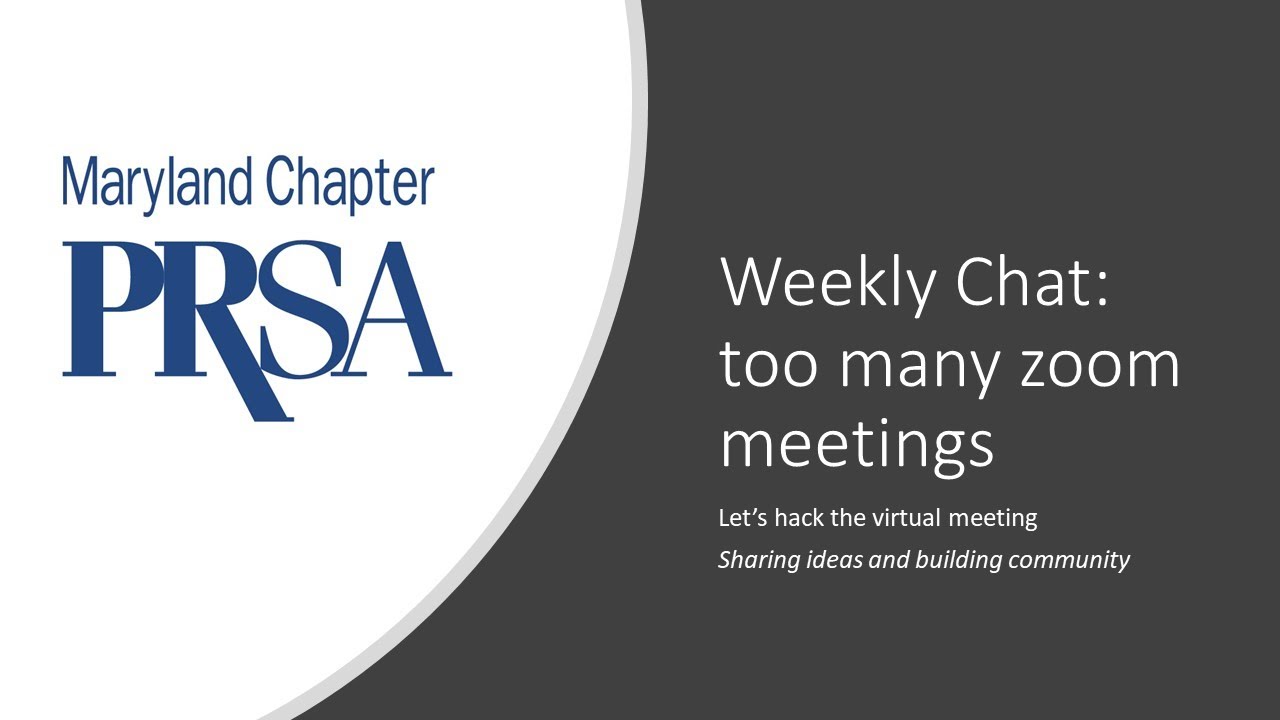 The new COVID challenge: too many zoom meetings! Let’s hack the virtual meeting!