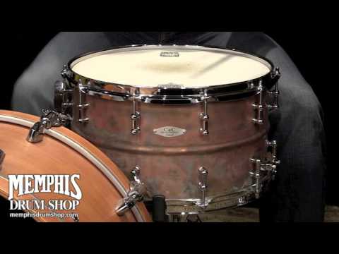 C&C Custom 14 x 8 Brass Snare Drum - Tarnish Patina Finish