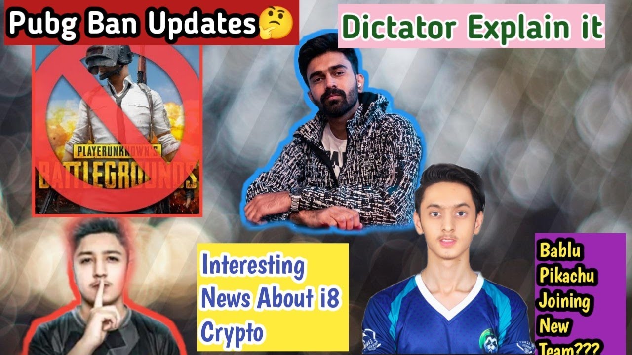 Pubg Ban Update || Dictator Gaming Point || i8 Crypto make something || Bablu Pikachu Join New Team