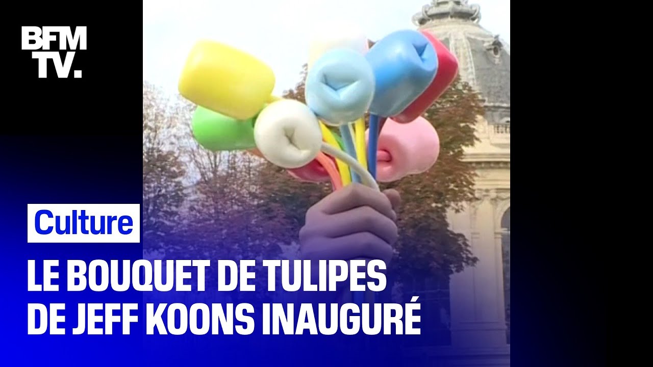 Offert Par Jeff Koons Le Bouquet De Tulipes A été Inauguré Ce Vendredi à Paris