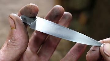 Full Making - Slipjoint knife with Hamon and Ebony handle - Stock Removal Process.
