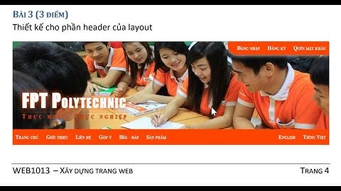 Web1013 Lab07 Bai3 Thiết kế phần header cho website