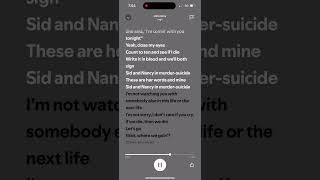 Sid & Nancy MGK with lyrics