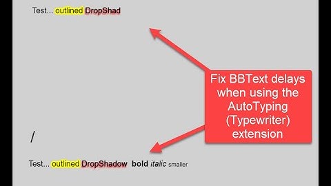 GDevelop 5 BBText AutoTyping (Typewriter) Extension Fix