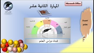 تقنيات و مهارات الباوربونت الأنفوجرافيك : المهارة 12         Microsoft office