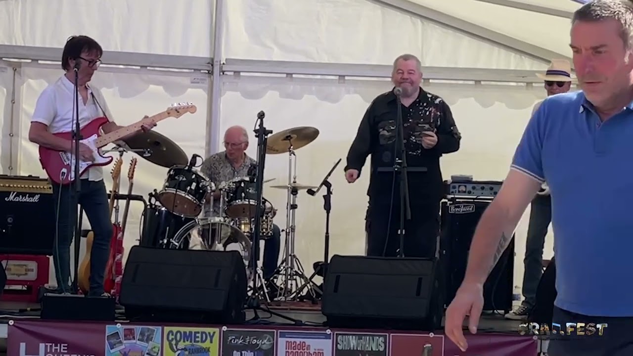 The Geoff Everett Band playing at The George Hotel at Cranfest 2023