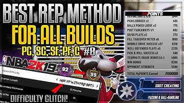 NEW DIFFICULTY GLITCH!! BEST REP METHOD IN MyCAREER#8! 250K MyPOINTS | NBA 2K19