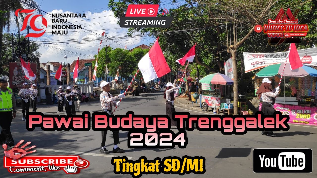 🔴 Live || Pawai Budaya Trenggalek Tingkat SD/MI Tahun 2024