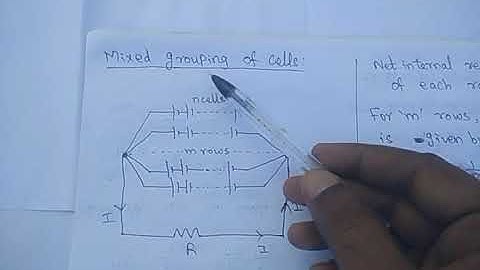 Class 12 session 37 Mixed grouping of cells - condition for maximum current