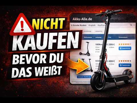 Kauf keinen E Scooter bevor du DAS weißt
