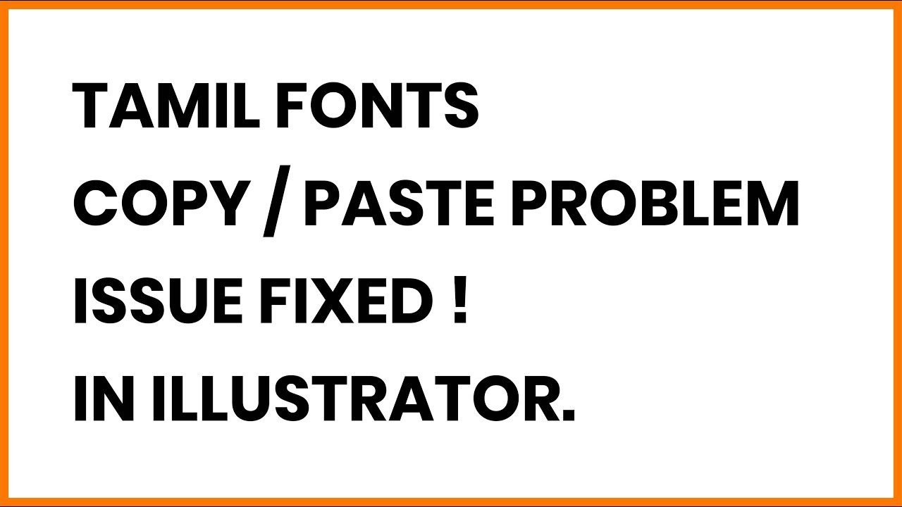 tamil fonts for adobe illustrator