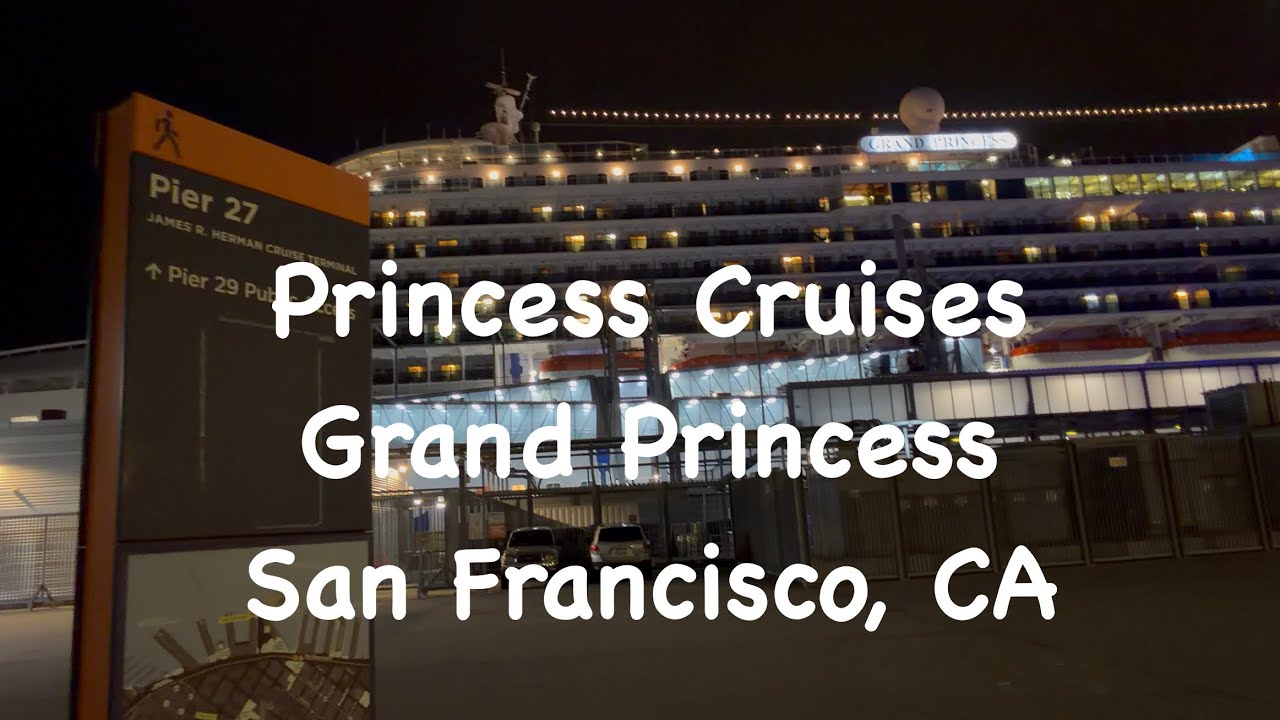 Night Departure | Grand Princess Cruise Ship 🛳️ | San Francisco