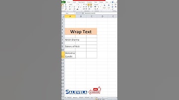 Shortcut key for wrap text in Excel