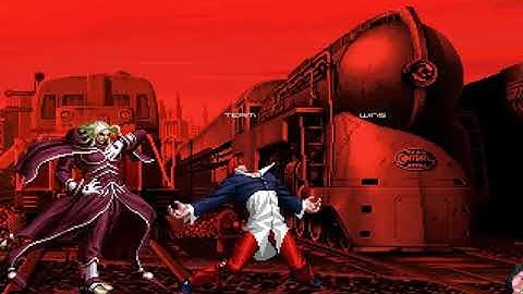 KOF EX Igniz & Orochi Iori VS Hinako & Vice in Battle Field