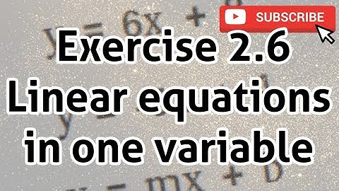 Question no. - 1,2,3,4 & 5 | Exercise - 2.6 | Class - 8 | NCERT book solutions.