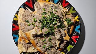 Dilnoza gotovit.Лепёшка с фаршем в духовке.Flatbread with minced meat in the oven.