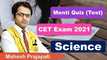 CET Exam 2021 | 10th Science Menti Quiz | Mahesh Prajapati