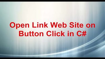 Open Link Web Site in CSharp