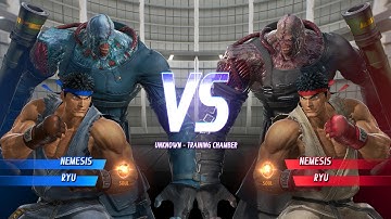 Blue Nemesis and Ryu VS Nemesis and Ryu - Marvel vs Capcom Infinite