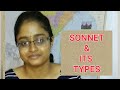 Sonnet shakespearean  petrarchanexplained in hindi with notes in english