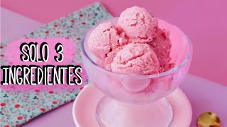 Helado de fresa 3 INGREDIENTES | Helado casero | Receta Fácil | Ale Hervi