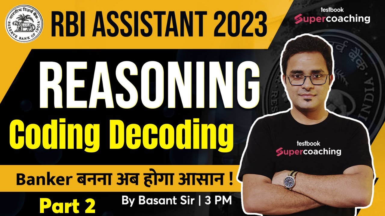 RBI Assistant Reasoning Classes 2023 | Coding Decoding | #7| RBI ...