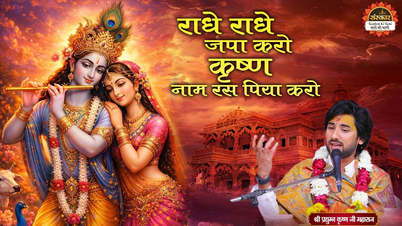राधे राधे जपा करो कृष्ण नाम रस पिया करो | Radhe Radhe Japa Karo | Pradyuman Krishna Shastri Ji