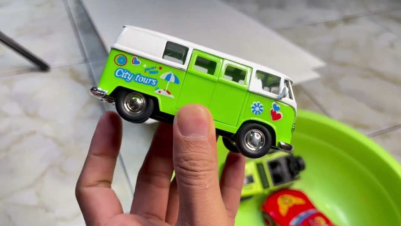 Box Full of Model Cars – Jeep Wrangler, Taxi Car, Nissan GTR, Lightning McQueen, Truck Container