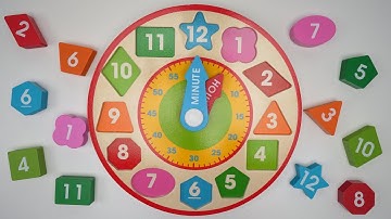 Preschool Learning: Counting 1-12 with Wooden Puzzles - Shapes and Colors for Kids