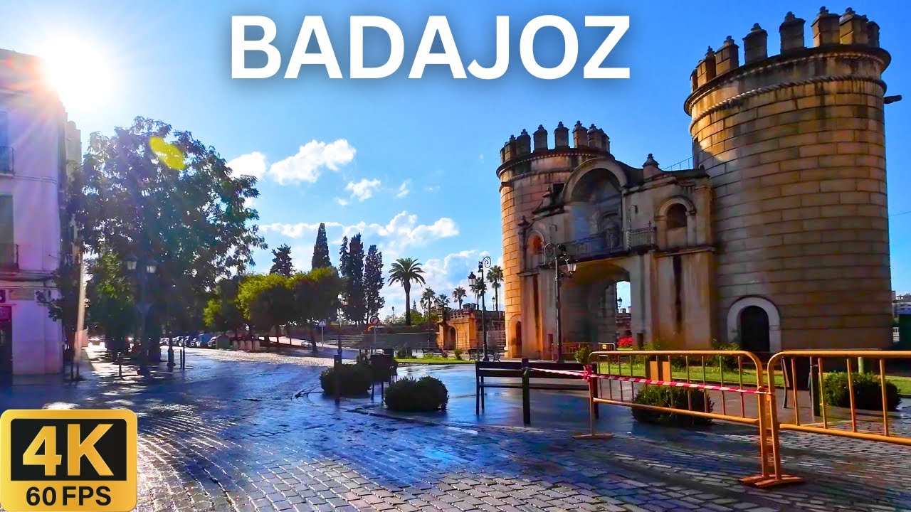 Езда по БАДАХОС Испания 🇪🇸 | Прекрасный Тур по Городу в 4K 🚗