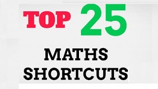 Top 25 maths shortcuts in english