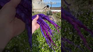☀️🧶 Sunshine magic drying the freshly dyed wool dreadlocks 🧶☀️