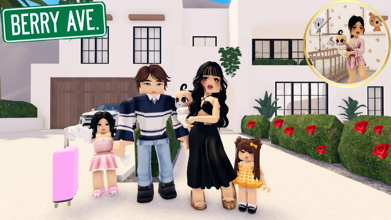 NOS MUDAMOS A LA NUEVA CASA MILLONARIA CON MI ESPOSO E HIJOS EN BERRY AVENUE ROBLOX ES HERMOSA