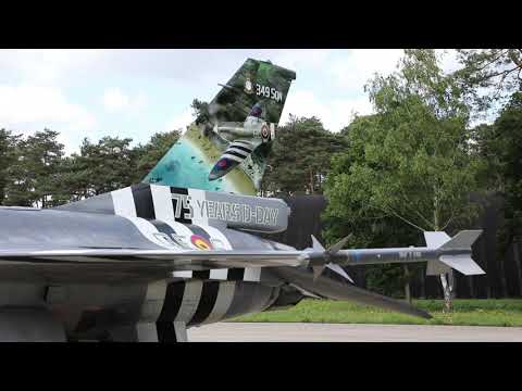 75 Years D-Day - F-16 with invasion stripes 349Sqn