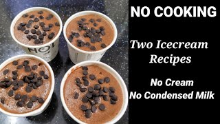 2 Icecream in 5 minutes Easy homemade chocolate icecream Recipe Quick and easy soft creamy ice cream