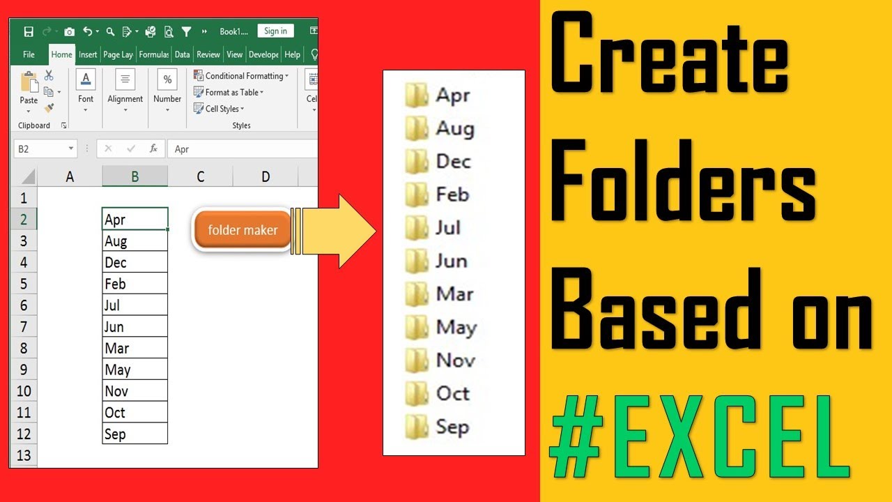 How To Create Folders Based On Cell Value In Excel Create Multiple